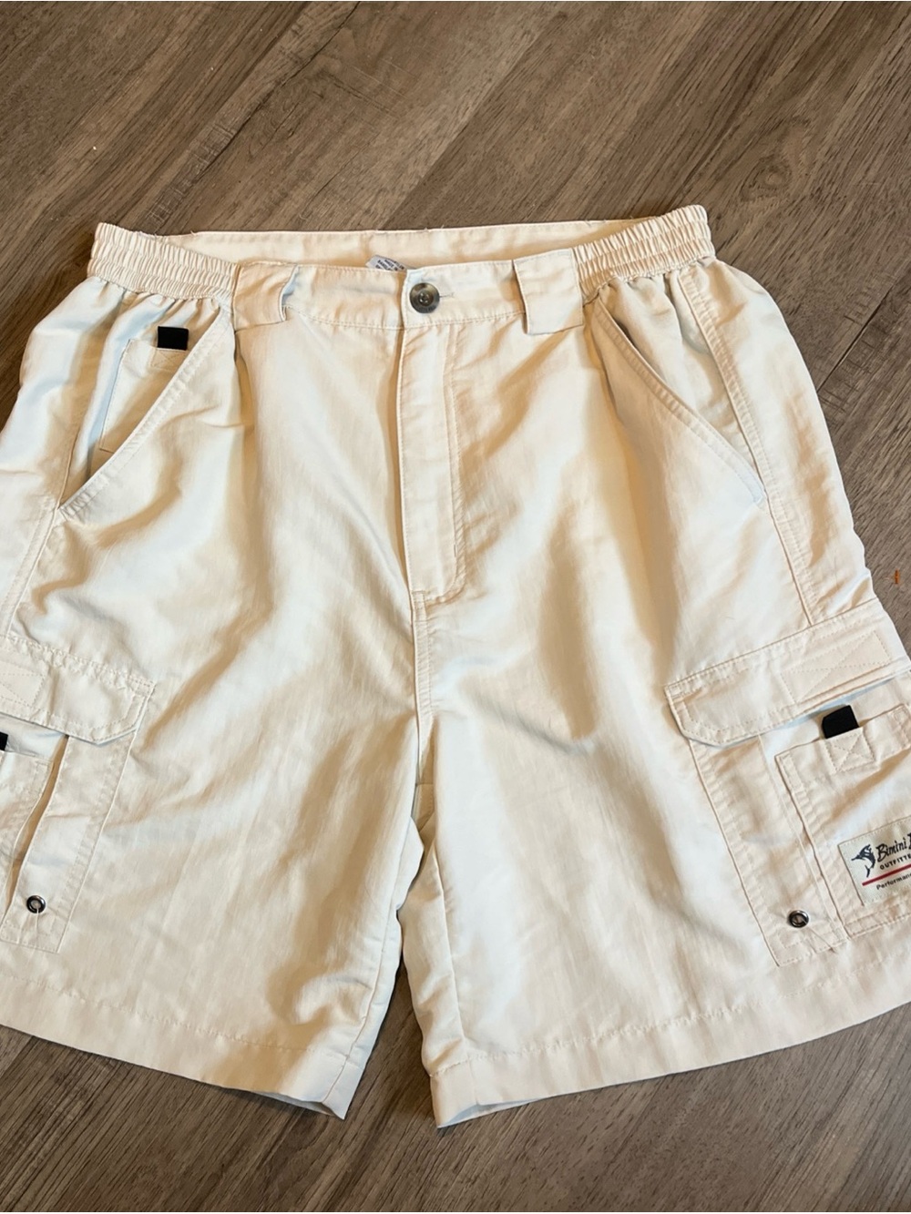 Bimini Bay Men's Cream Cargo Shorts 36
